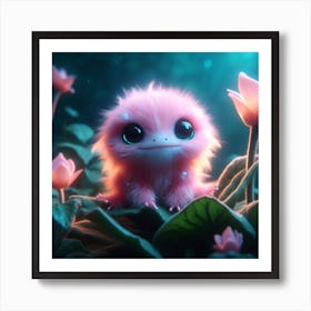 Cute Furry Frog Art Print