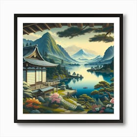 Japanese Landscape Art Print