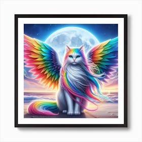 Rainbow Cat 5 Art Print