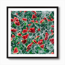 Watermelon In The Water Art Print