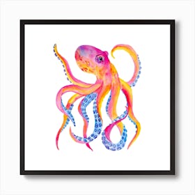 Octopus Watercolor Painting Art Print