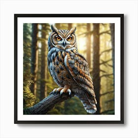 Great Horned Owl 12 Art Print