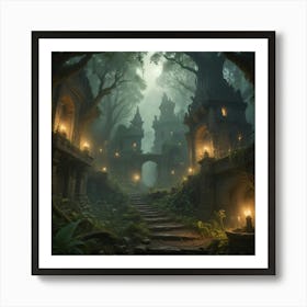 Dark Forest 4 Art Print