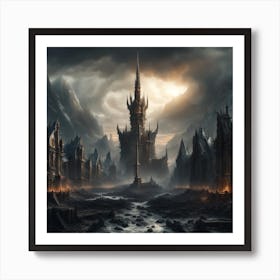 Dark Fantasy City Art Print