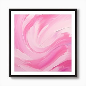 Abstract Pink Swirl Painting Art Print