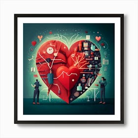 Firefly Heart, Disease, Management, Health, Cardiac, Care, Treatment, Prevention, Diagnosis, Cardiol (10) Art Print