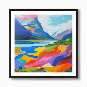 Colourful Abstract Tierra Del Fuego National Park Patagonia 4 Art Print