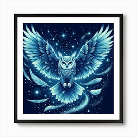 Owl In The Sky 2 Art Print
