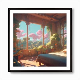 Bedroom In A Video Game Art Print