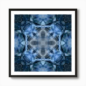 Abstract Pattern Dark Blue Indigo 5 Art Print