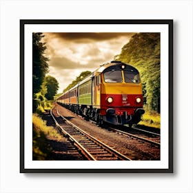 Transportation Railway Transport Rail Track Chemin De Fer Train Britain Signal Yellow Red (6) Art Print