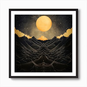 Dawn's Ascent: A Mountain Symphony Art Print