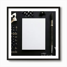 Black And White Stationery Art Print