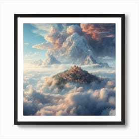 City In The Clouds Art Print