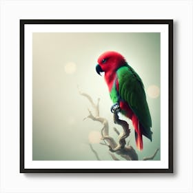 Parrot On A Branch 8 Art Print