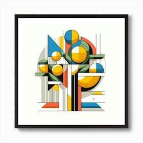 Abstract modernist Lemon tree 1 Art Print