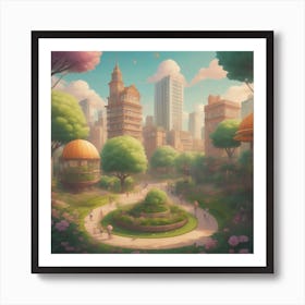 Cityscape Haven Art Print