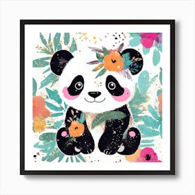 Cute Panda Bear  Art Print