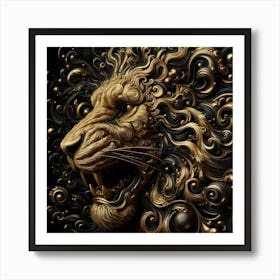 Lion Head 65 Art Print