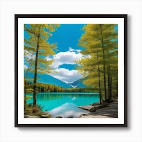 Lake In The Mountains 14 Art Print