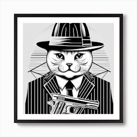 Maffia Cat 1 Art Print