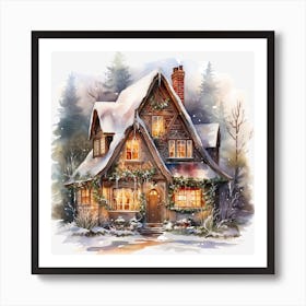 Christmas House Art Print