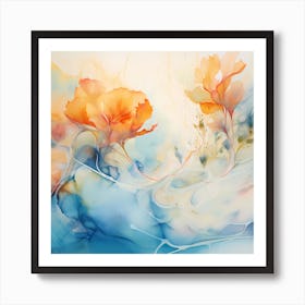 AI Celestial Canvas: Enigmatic Eden Art Print