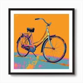 Retro Bicycle Pop Art 2 Art Print