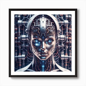 Cyborg Woman 18 Art Print