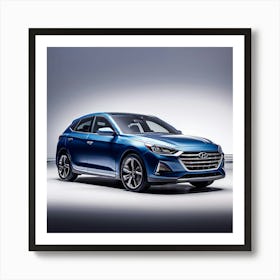 Hyundai Car Automobile Vehicle Automotive Korean Brand Logo Iconic Innovation Engineering (3) Art Print