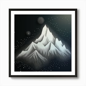 Snowy Mountains Art Print