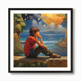 Dreaming Boy Art Print