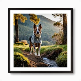 Red Heeler in Nature Art Print