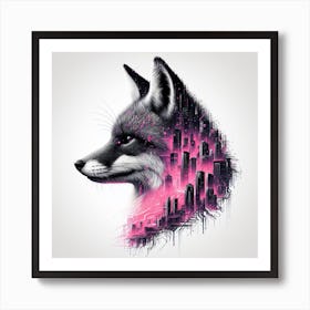 Fox silhouette 1 Art Print