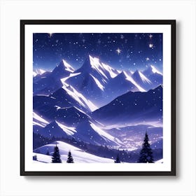 Snowy Mountains 3 Art Print