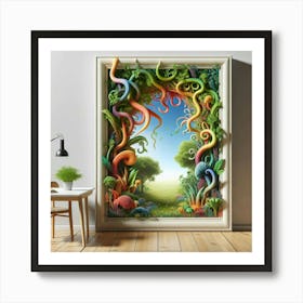 Octopus Door Art Print