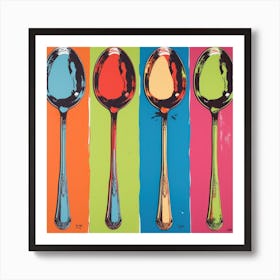 Spoons Pop Art 3 Art Print