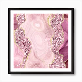 Agate Glitter Dazzle Texture 02 Art Print