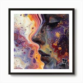 Abstract Of A Woman'S Face 5 Art Print