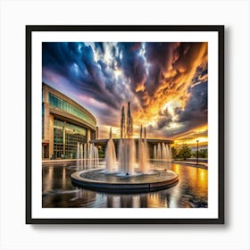 Sunset At The University Of Utah Art Print