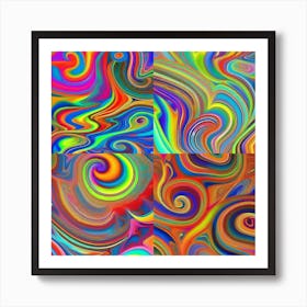 Abstract Psychedelic Painting Art Print