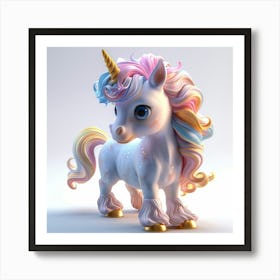 Unicorn 3d Model 9 Art Print