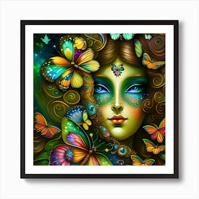 Butterfly Girl Art Print