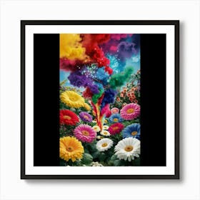 900 Firstart99 A Vibrant And Colorful Illustration Of A Beautifu (1) Art Print