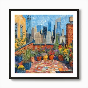 Teentempo In Style Of David Hockney Oil Painting Art Print