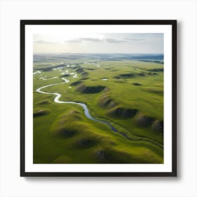 Aerial View Of A River 1 Poster