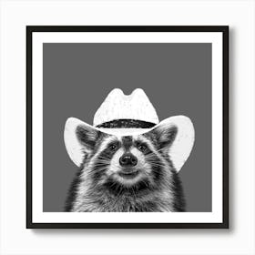 Wyatt The Cowboy Raccoon Poster