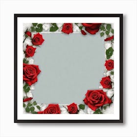 Roses Frame 2 Art Print