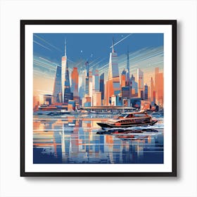 New York City Skyline 1 Art Print