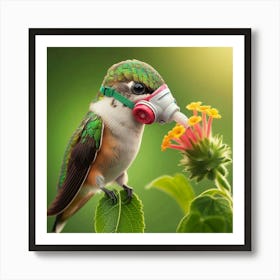 Last drop Hummingbird 3 Art Print